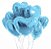 Balão Metalizado Coração Azul Bebe Claro 45 Cm Festa  (Ex) - Imagem 1