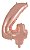 Balão Número 4 Gigante 80 cm Rose Gold Laminado (RT) - Imagem 1