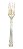 30 Mini Garfo 10 Cm Perolada Ouro Dourado (Silverplastic) - Imagem 2