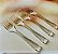 30 Mini Garfo 10 Cm Perolada Ouro Dourado (Silverplastic) - Imagem 1
