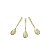 30 Mini Colher Ovo De Páscoa 10 Cm P Perolada Dourada (Silverplastic) - Imagem 1