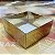 10 Caixa P/4 Doces Ouro Textura com Visor PVC N4 ASSK  8,5x8,5x4 - Imagem 1