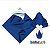 25 Sacos Express AZUL Para Embalar Ovo Páscoa 100g a 150g - 24X24 cm  Luckyfest - Imagem 1