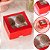 10 Caixa P/4 Doces VERMELHO Textura com Visor PVC 8,5x8,5x4 - Imagem 1
