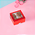 10 Caixa P/4 Doces VERMELHO Textura com Visor PVC 8,5x8,5x4 - Imagem 3