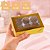 10 Caixa P/6 Doces OURO Textura com Visor PVC - Imagem 2