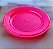 10 Pratinhos Para Bolo  15 Cm - Redondo Biodegradável - Rosa Neon  (Triktrik) - Imagem 1