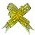100 LAÇOS FACIL P/ PRESENTE ORGANZA HOLOGRÁFICO AMARELO 1,8 CM x 39 CM  (Ex) - Imagem 1