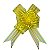 100 LAÇOS FACIL P/ PRESENTE ORGANZA HOLOGRÁFICO AMARELO GIGANTE 5 CM x 74 CM (Ex) - Imagem 1