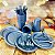 Kit Festa 50 PESSOAS DESCARTAVEIS PRATA PEROLADO GARFO + PRATO + COPO - Imagem 1
