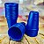 Kit Festa 50 PESSOAS DESCARTAVEIS AZUL PEROLADO GARFO + PRATO + COPO - Imagem 3