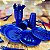 Kit Festa 50 PESSOAS DESCARTAVEIS AZUL PETRÓLEO PEROLADO GARFO + PRATO + COPO - Imagem 1
