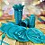 Kit Festa 50 PESSOAS DESCARTAVEIS VERDE PEROLADO GARFO + PRATO + COPO - Imagem 1