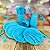 Kit Festa 50 PESSOAS DESCARTAVEIS AZUL TIFFANY GARFO + PRATO + COPO - Imagem 1