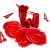 Kit Festa 50 PESSOAS DESCARTAVEIS VERMELHO GARFO + PRATO + COPO - Imagem 8