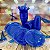 Kit Festa 50 PESSOAS DESCARTAVEIS AZUL NEON GARFO + PRATO + COPO - Imagem 1