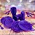Kit Festa 50 PESSOAS DESCARTAVEIS ROXO NEON GARFO + PRATO + COPO - Imagem 1