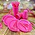 Kit Festa 50 PESSOAS DESCARTAVEIS ROSA CHICLETE GARFO + PRATO + COPO - Imagem 1