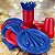 Kit Festa 50 PESSOAS DESCARTAVEIS GARFO + PRATO + COPO (ARANHA AZUL E VERMELHO) - Imagem 1