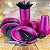 Kit Festa 50 PESSOAS DESCARTAVEIS PRETO E FUCSIA GARFO + PRATO + COPO - Imagem 1