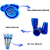 Kit Festa 50 PESSOAS DESCARTAVEIS AZUL E AMARELO GARFO + PRATO + COPO - Imagem 2