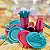 Kit Festa 50 PESSOAS DESCARTAVEIS VERMELHO PEROLADO E VERDE PEROLADO GARFO + PRATO + COPO - Imagem 1