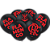 25 BALAO FUTEBOL FLAMENGO  PRETO OFICIAL n°9  FESTCOLOR - Imagem 1