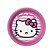 8 PRATO FESTA  HELLO KITTY ROSA  DE PAPEL 18 CM FESTCOLOR - Imagem 3