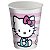 Kit Festa HELLO KITTY ROSA 16 Pratos + 16 Copos Descartável 200 Ml Papel - FESTCOLOR - Imagem 2