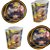 Kit Festa NARUTO 16 Pratos + 16 Copos Descartável 200 Ml Papel - FESTCOLOR - Imagem 1