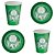 Kit Festa PALMEIRAS 16 Pratos + 16 Copos Descartável 200 Ml Papel - FESTCOLOR - Imagem 2