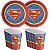 Kit Festa SUPERMAN 8 Pratos + 8 Copos Descartável 200 Ml Papel - FESTCOLOR - Imagem 1