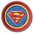 Kit Festa SUPERMAN 8 Pratos + 8 Copos Descartável 200 Ml Papel - FESTCOLOR - Imagem 2