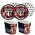 Kit Festa SÃO PAULO FC 8 Pratos + 8 Copos Descartável 200 Ml Papel - FESTCOLOR - Imagem 1