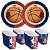 Kit Festa NBA BASQUETE 8 Pratos + 8 Copos Descartável 200 Ml Papel - FESTCOLOR - Imagem 1