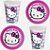 Kit Festa HELLO KITTY ROSA 8 Pratos + 8 Copos Descartável 200 Ml Papel - FESTCOLOR - Imagem 1