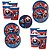 Kit Festa CAPITAO AMERICA 8 Pratos + 8 Copos Descartável 180 Ml Papel - REGINA - Imagem 1
