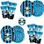 Kit Festa GREMIO 16 Pratos + 16 Copos Descartável 180 Ml Papel - REGINA - Imagem 1