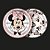 8 PRATO BOLO FESTA MINNIE MOUSE ROSA  DE PAPEL 18 CM REGINA - Imagem 2