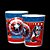Kit Festa  CAPITAO AMERICA 16 Pratos + 16 Copos Descartável 180 Ml Papel - REGINA - Imagem 2