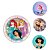 8 PRATO BOLO FESTA PRINCESAS DISNEY DE PAPEL 18 CM REGINA - Imagem 1