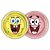 8 PRATO BOLO FESTA  BOB ESPONJA  DE PAPEL 18 CM REGINA - Imagem 3