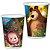 8 COPO PAPEL FESTA  MASHA E O URSO 180ML REGINA - Imagem 3