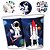 8 COPO PAPEL FESTA  ASTRONAUTA ESPACIAL 180ML REGINA - Imagem 1