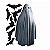 DECORAÇÃO DE PENDURAR FANTASMA 62x30cm HALLOWEEN + 6 MORCEGO 7x23cm REGINA - Imagem 3