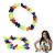 Colar Havaiano Premium em plastico colorido Festa Balada Carnaval (Ex) - Imagem 3