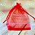 10 Saco de Organza MÉDIO P/ Presente VERMELHO 13 x 18 cm (Ex) - Imagem 1
