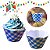 12 SAIA PARA CUPCAKE FESTA JUNINA - XADREZ  AZUL FESTA JUNINA 2025 121.34 - Imagem 1