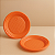 10 PRATO SOBREMESA FESTA LARANJA NEON 15cm (PLASTIK) - Imagem 3