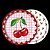 8 PRATO FESTA CEREJA FESTA CHERRY DE PAPEL 18 CM FESTCOLOR - Imagem 3